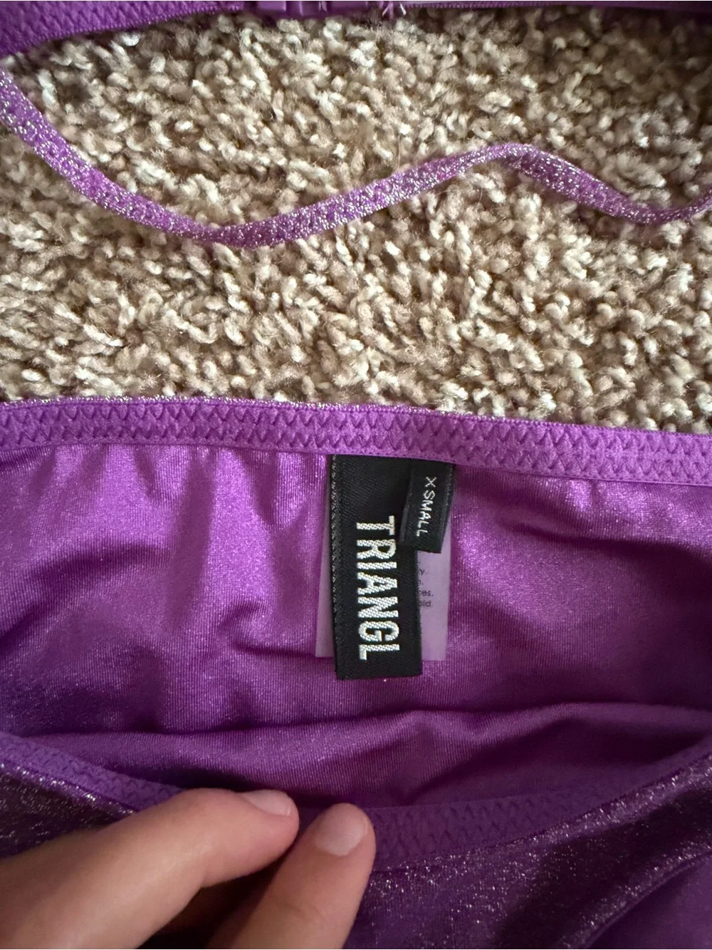 triangl swimwear Shimmery Violet Bikini Set